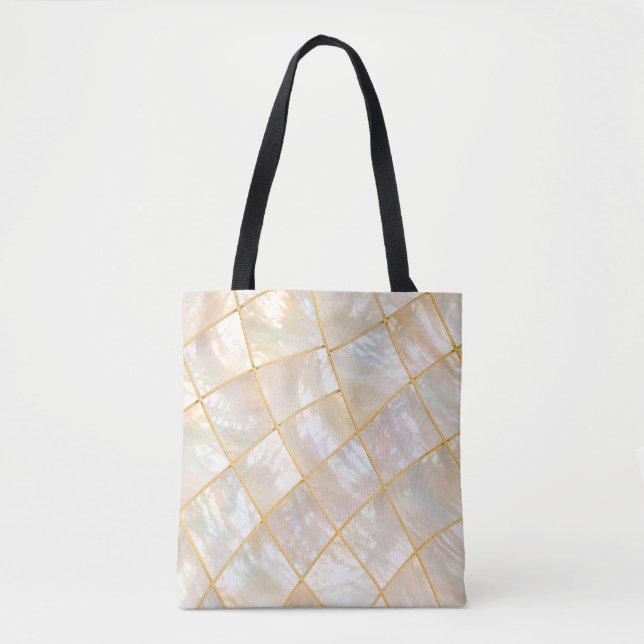 De Tela Bolso elegante Pearl Grid (Anverso)