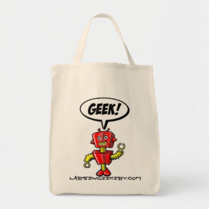 De Tela Bolso feliz del friki del robot