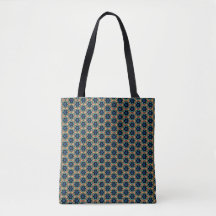 Bolso floral azul y amarillo
