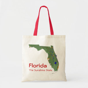 De Tela Bolso Floridian del mapa