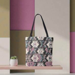 De Tela Bolso geométrico boho