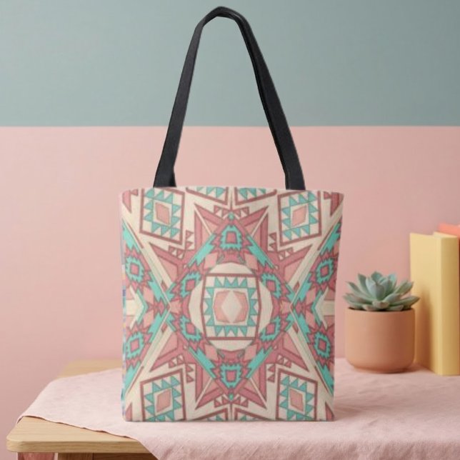 De Tela Bolso Geométrico Moderno con Patrón del Suroeste (Subido por el creador)