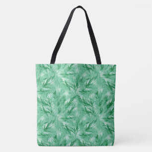 De Tela Bolso Hombro Grande Elegante Palma Turquesa
