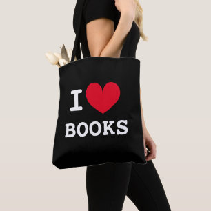 De Tela Bolso hombro 'Me encantan los libros' para amantes