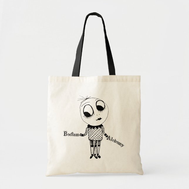 De Tela Bolso ilustrado mano única (Frente)