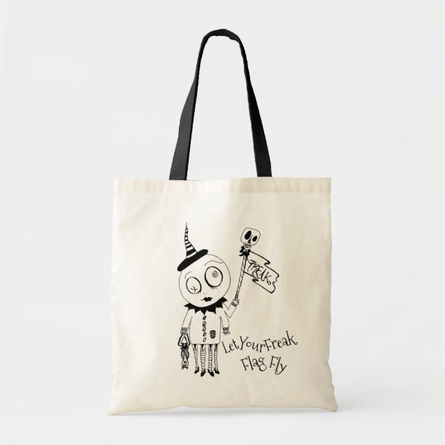 De Tela Bolso ilustrado mano única (Frente)