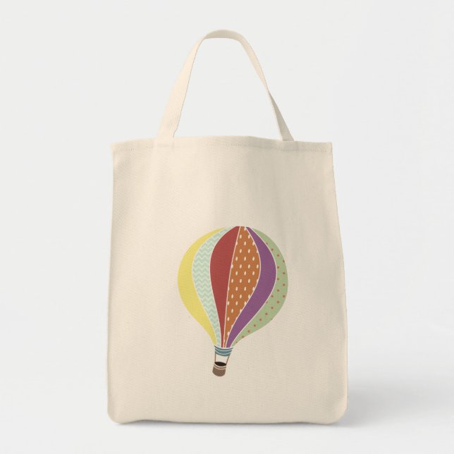 De Tela Bolso inspirado retro del globo del aire caliente (Frente)