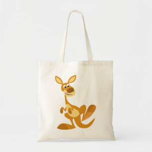 De Tela Bolso lindo del canguro del dibujo animado que