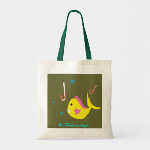 De Tela Bolso lindo del regalo del tote del navidad -