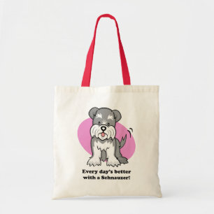 De Tela Bolso lindo del Schnauzer del perro del dibujo