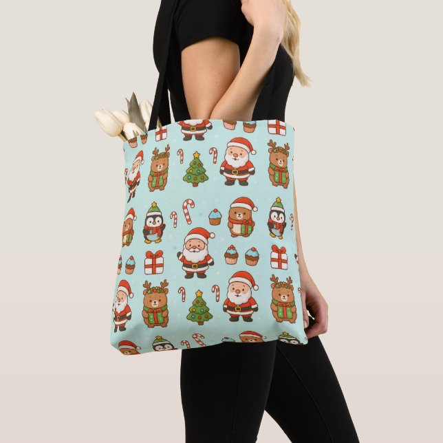 De Tela Bolso Navidad Divertida (Detalle)