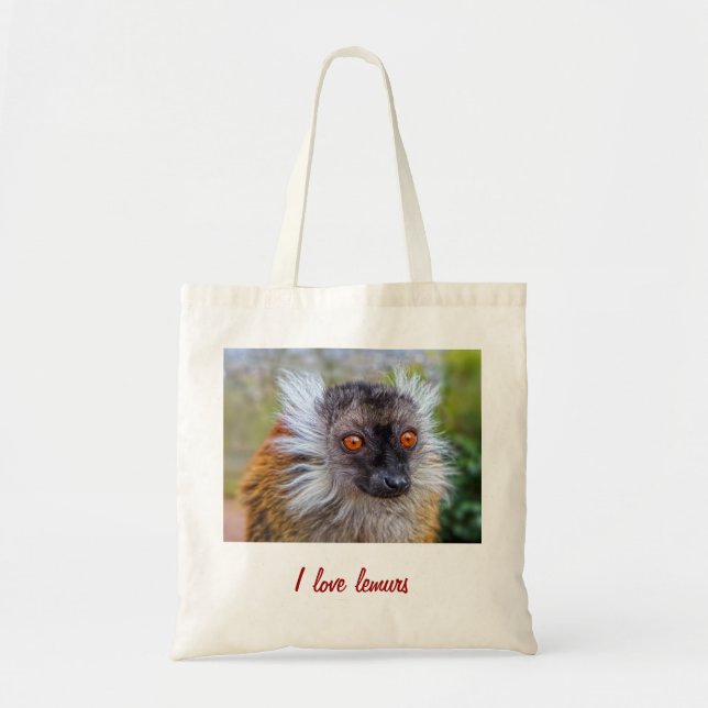 De Tela Bolso negro del lemur (Frente)