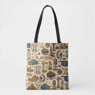 De Tela Bolso Oklahoma Ruta 66 Prairie Carryall