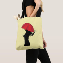 Bolso paraguas rojo