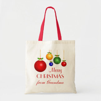 De Tela Bolso personalizado del regalo del navidad - rojo