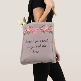 De Tela Bolso personalizado floral con marco estilo campes
