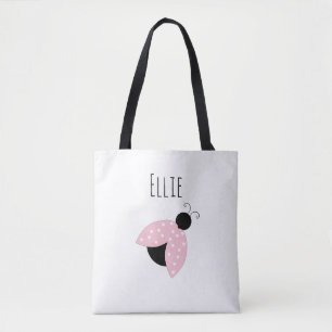 De Tela Bolso Personalizado Mariquita Rosa