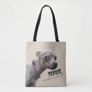 De Tela Bolso Personalizado "[Nombre del Mascota] Me Hizo 