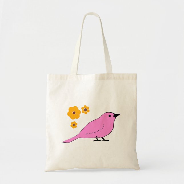 De Tela Bolso Piper Rosa Tote (Frente)