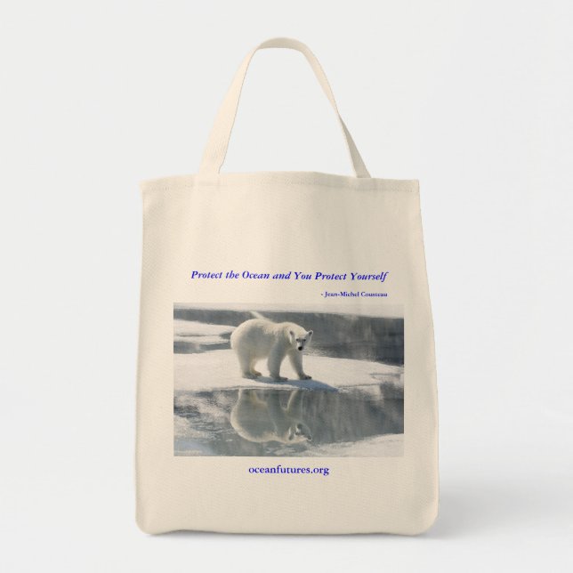 De Tela Bolso reutilizable del oso polar (Frente)