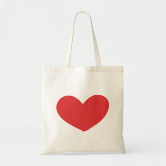 De Tela bolso rojo del corazón