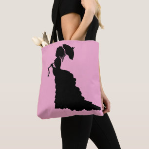 DE TELA BOLSO ROJO VICTORIANO SEÑORA