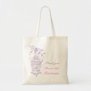 De Tela Bolso rosado púrpura del florista del boda del