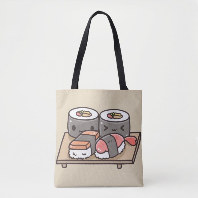 De Tela Bolso Sushi Kawaii (Anverso)