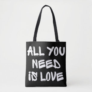 De Tela Bolso Todo lo que necesitas es amor