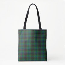 Bolso tote a cuadros verde azul naranja