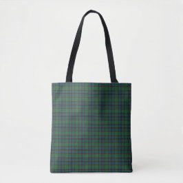 De Tela Bolso tote a cuadros verde azul naranja