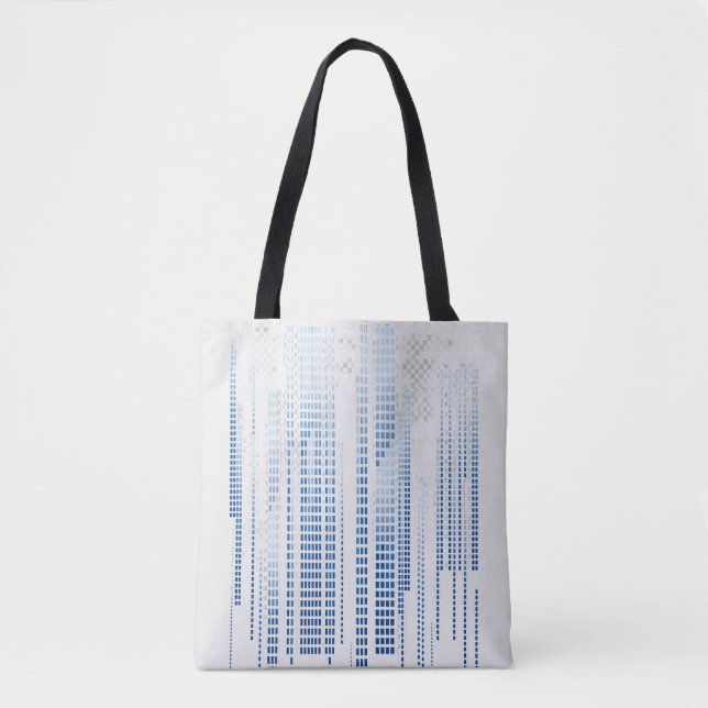 De Tela Bolso tote abstracto azul - Compra geométrica mode (Anverso)
