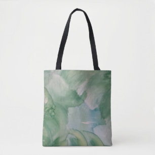 De Tela Bolso tote abstracto - Remolino verde suave