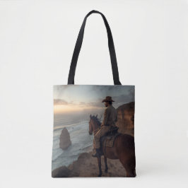 De Tela Bolso Tote Acantilado Costero - Diseño Occidental