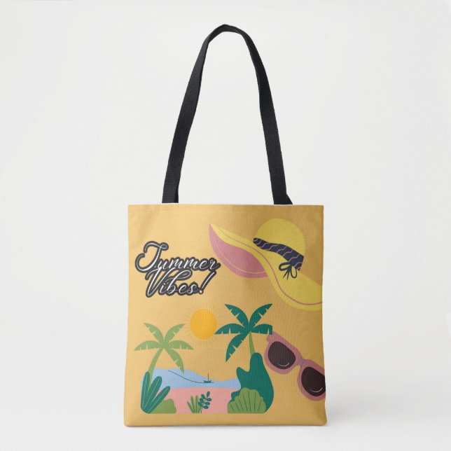 De Tela Bolso tote amarillo Summer Vibes (Anverso)