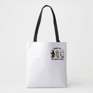 De Tela Bolso Tote Artístico Premium - Barber Cat Sharpest