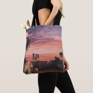 De Tela Bolso tote atardecer estético