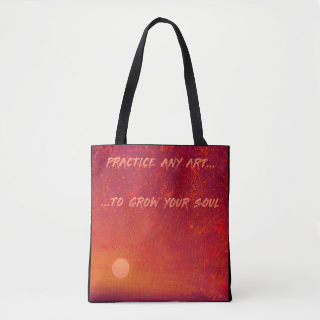 De Tela Bolso Tote Atardecer y Noche Estrellada (Anverso)