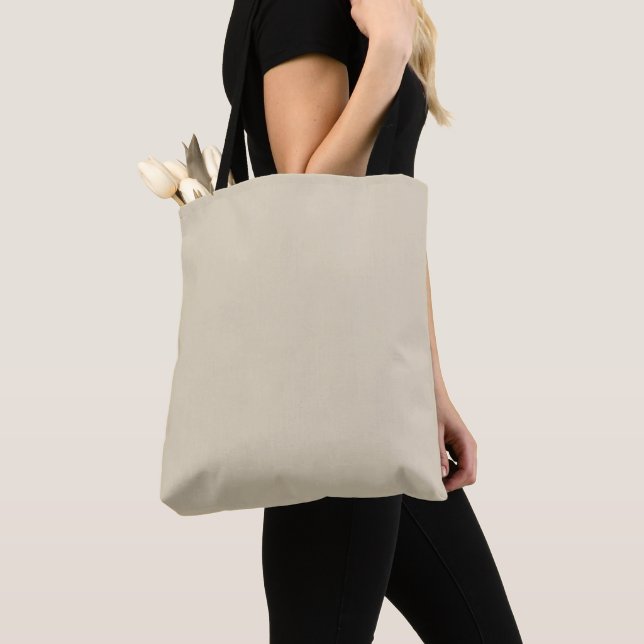 De Tela Bolso Tote Beige Sólido (Detalle)