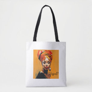 De Tela Bolso Tote Bendita Mujer Afroamericana