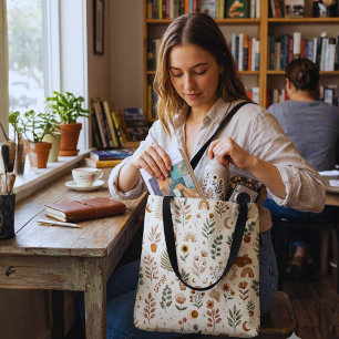 De Tela Bolso Toté Boho Neutral Arcoíris