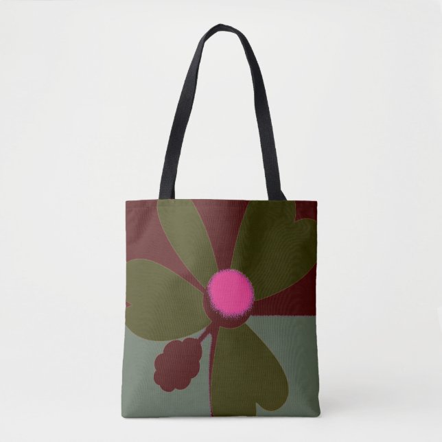 De Tela Bolso Tote Botánico Moderno (Anverso)