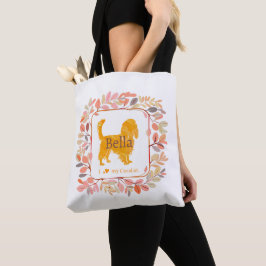 De Tela Bolso tote cavalier naranja pastel personalizado F