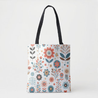 De Tela Bolso Tote con Estampado Floral - Diseño Elegante