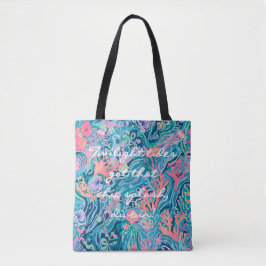 De Tela Bolso tote con gráfico elegante