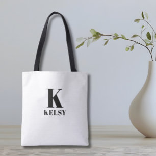 De Tela Bolso tote con monograma y nombre