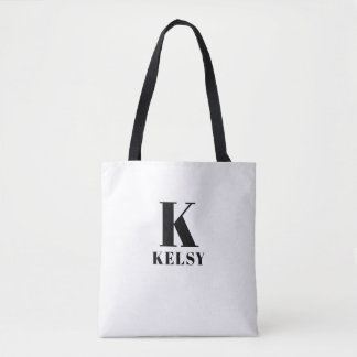 De Tela Bolso tote con monograma y nombre