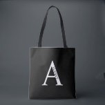 De Tela Bolso tote con monograma y nombre personalizados<br><div class="desc">Regalo con monograma y nombre personalizados
con monograma y nombre personalizados en estilo de fuente serif clásico.</div>