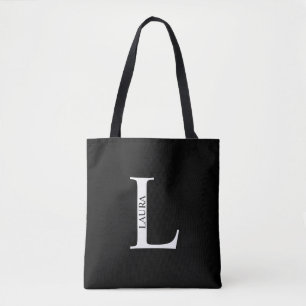 De Tela Bolso tote con monograma y nombre personalizados