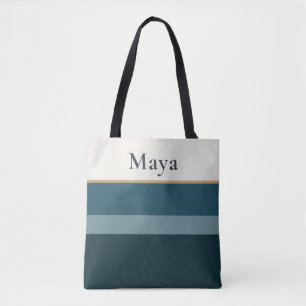 De Tela Bolso tote con nombre personalizado – Diseño limpi